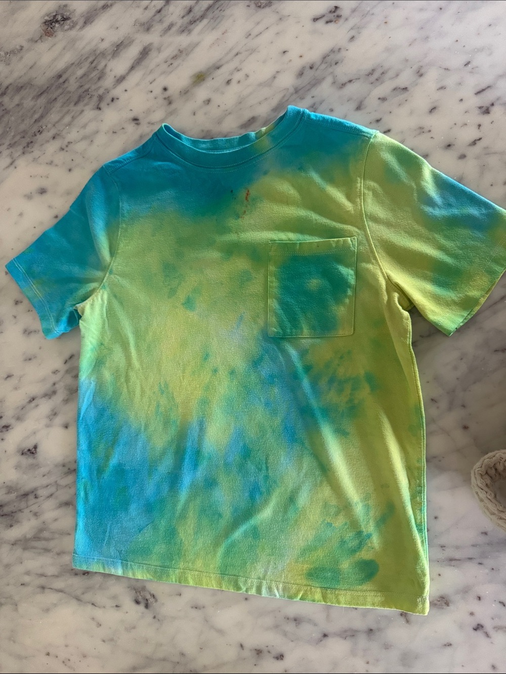 art class Blue & Green Tie-Dye Pocket Tee